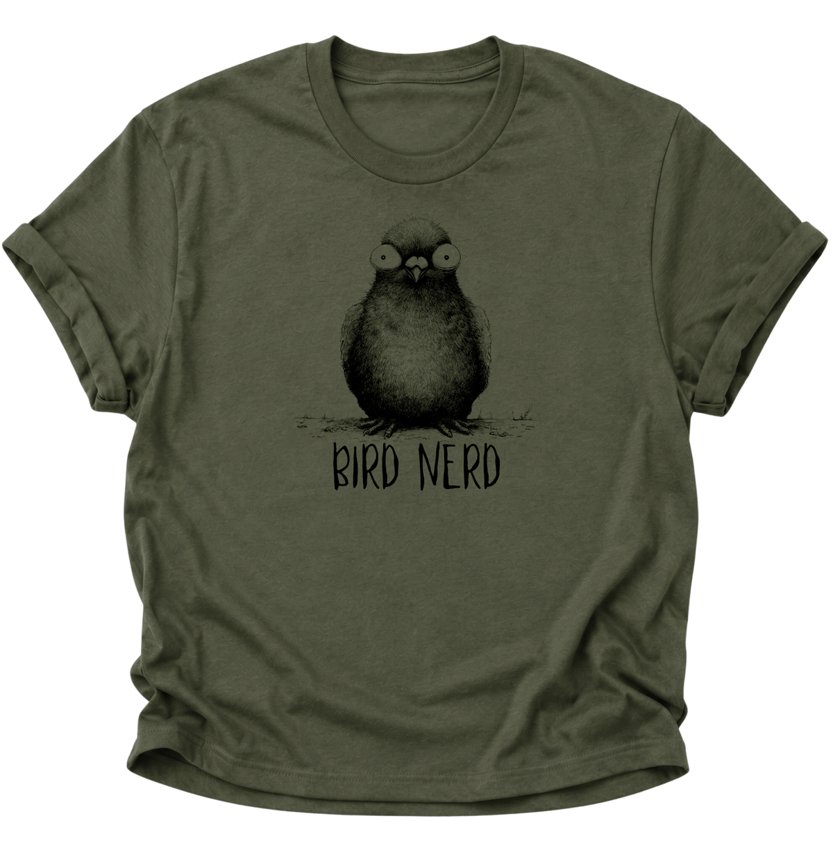 Bird Nerd Vogel Unisex T-Shirt Military Green - PINE & RIVER