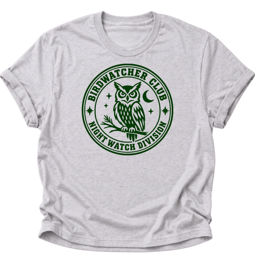 Birdwatcher Club Eule Unisex T-Shirt Ash Grey - PINE & RIVER
