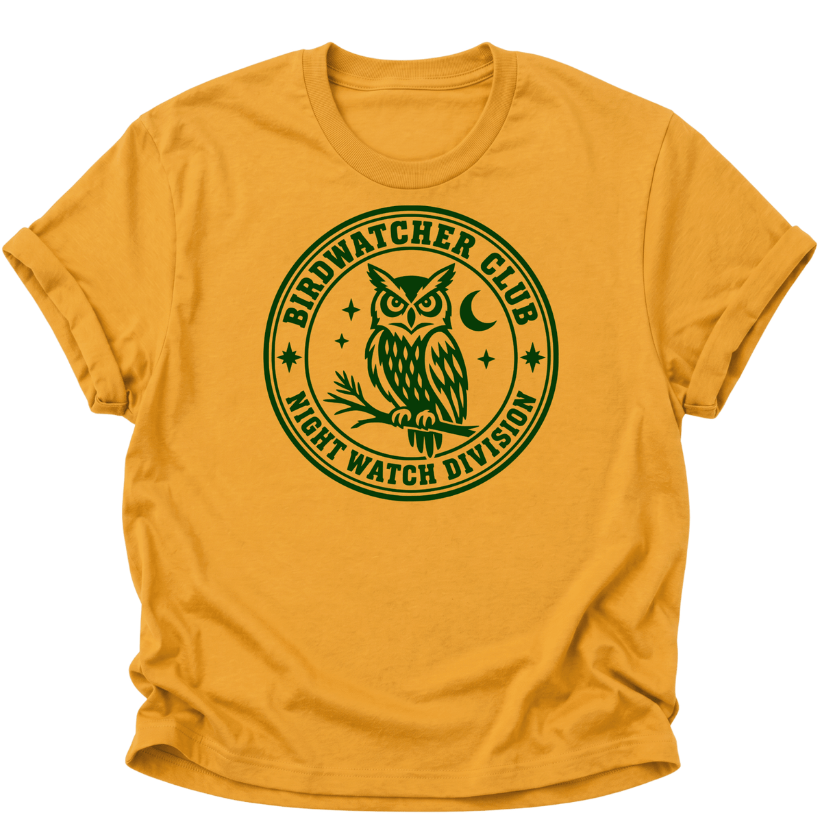 Birdwatcher Club Eule Unisex T-Shirt Gelb - PINE & RIVER