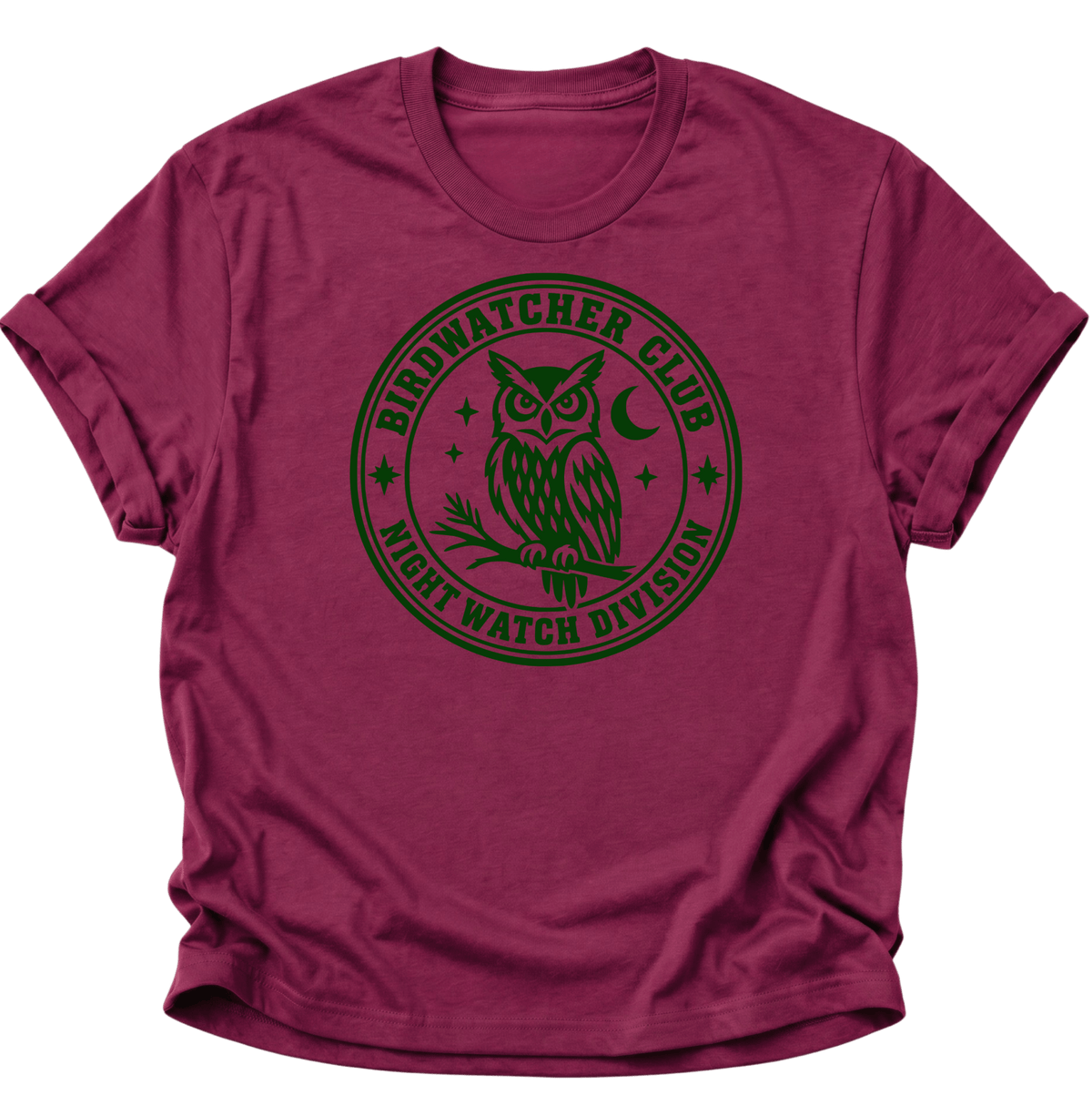 Birdwatcher Club Eule Unisex T-Shirt Cardinal Red - PINE & RIVER