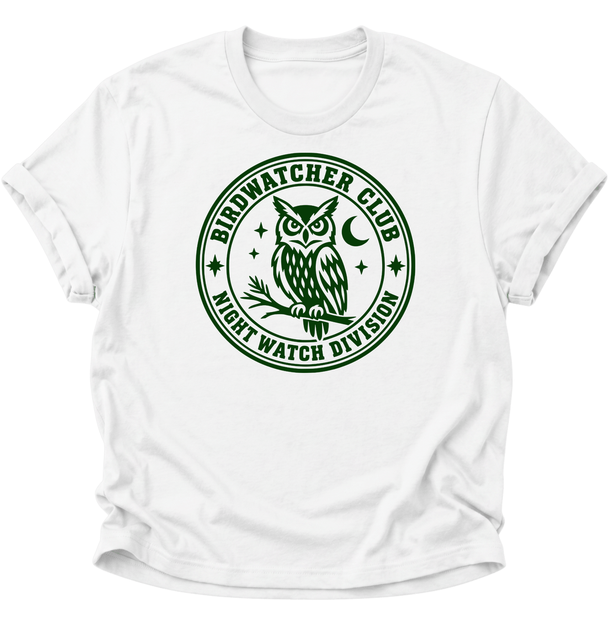 Birdwatcher Club Eule Unisex T-Shirt Weiß - PINE & RIVER