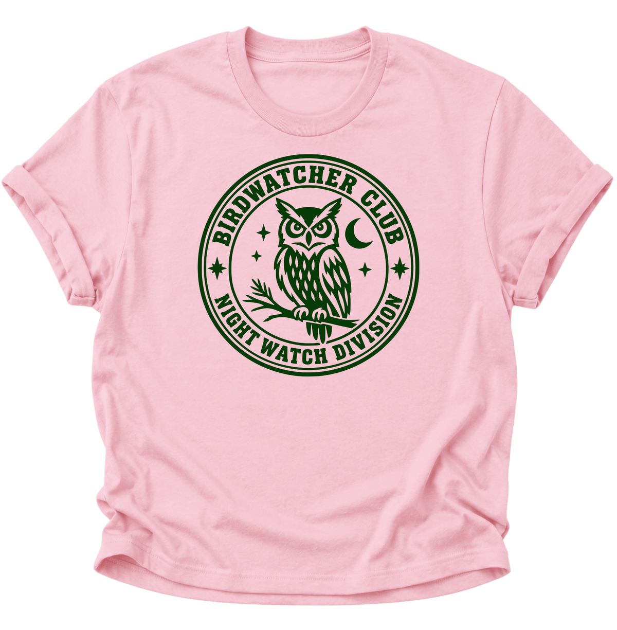 Birdwatcher Club Eule Unisex T-Shirt Light Pink - PINE & RIVER