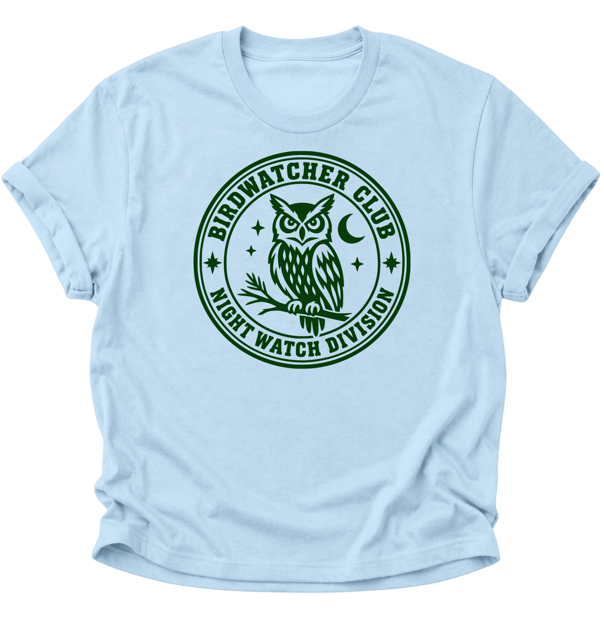 Birdwatcher Club Eule Unisex T-Shirt Light Blue - PINE & RIVER