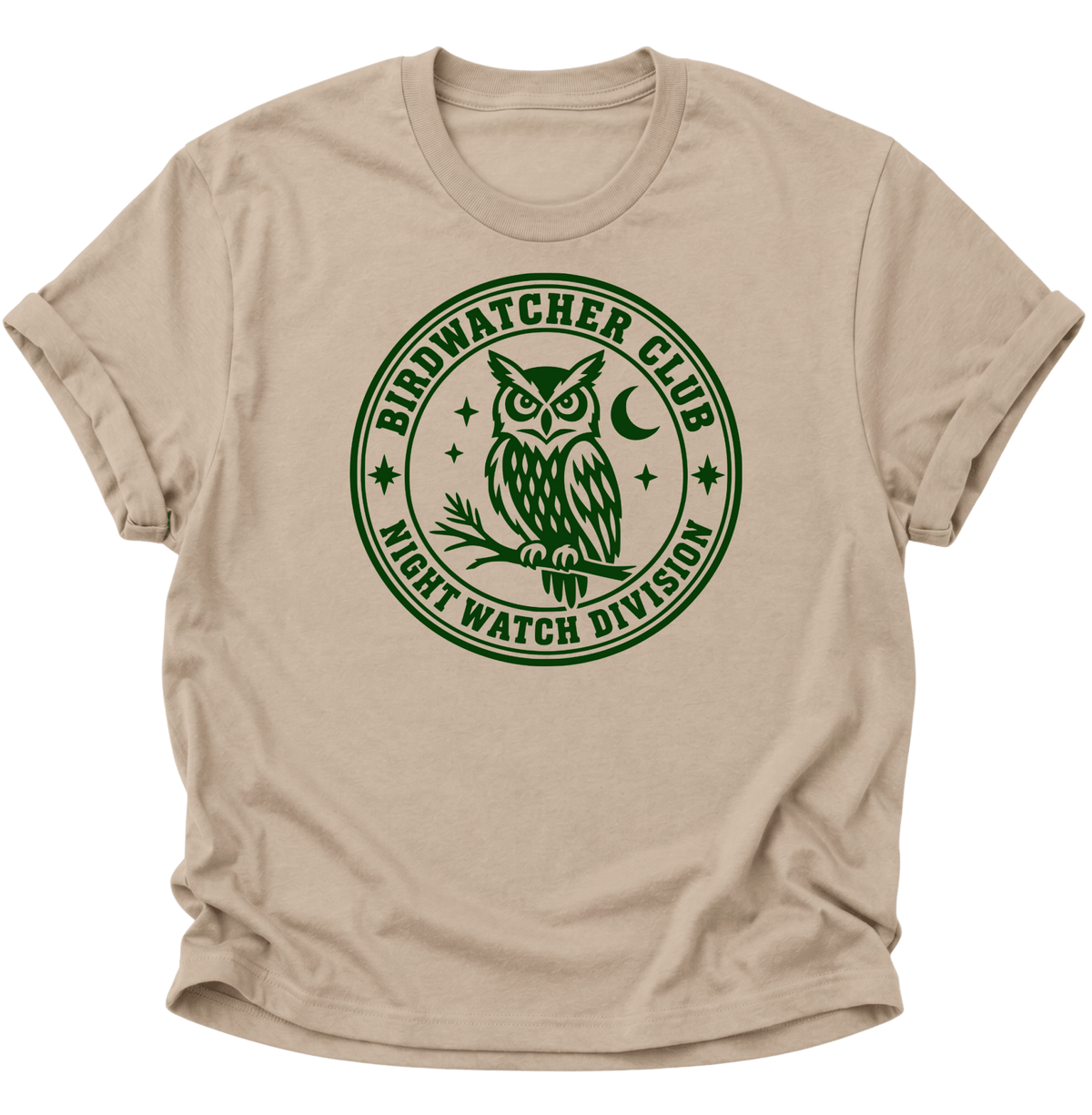 Birdwatcher Club Eule Unisex T-Shirt Sand - PINE & RIVER