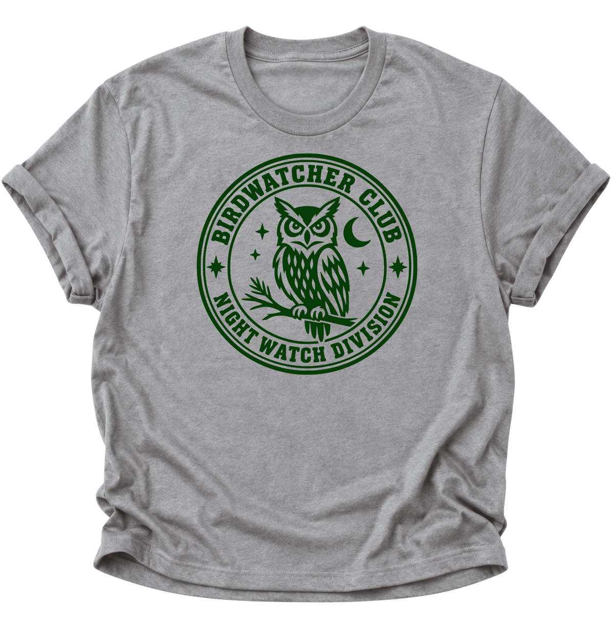 Birdwatcher Club Eule Unisex T-Shirt Sport Grey - PINE & RIVER