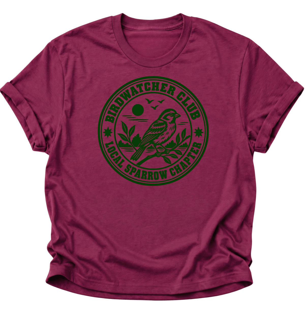 Birdwatcher Club Spatz Unisex T-Shirt Cardinal Red - PINE & RIVER