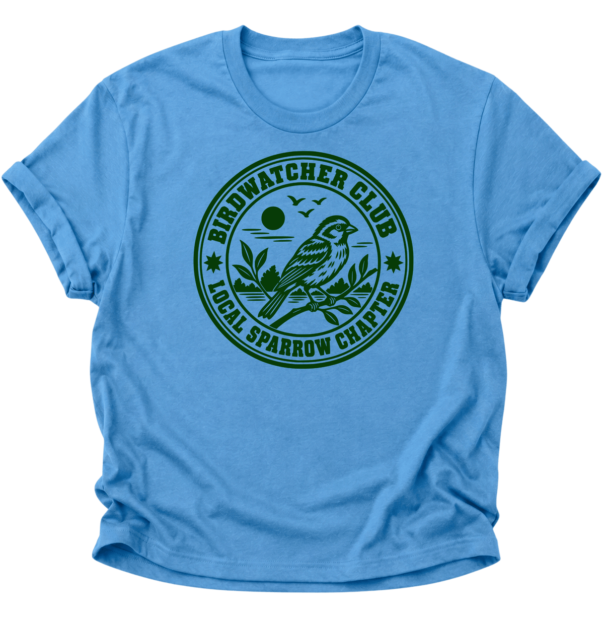 Birdwatcher Club Spatz Unisex T-Shirt Carolina Blue - PINE & RIVER