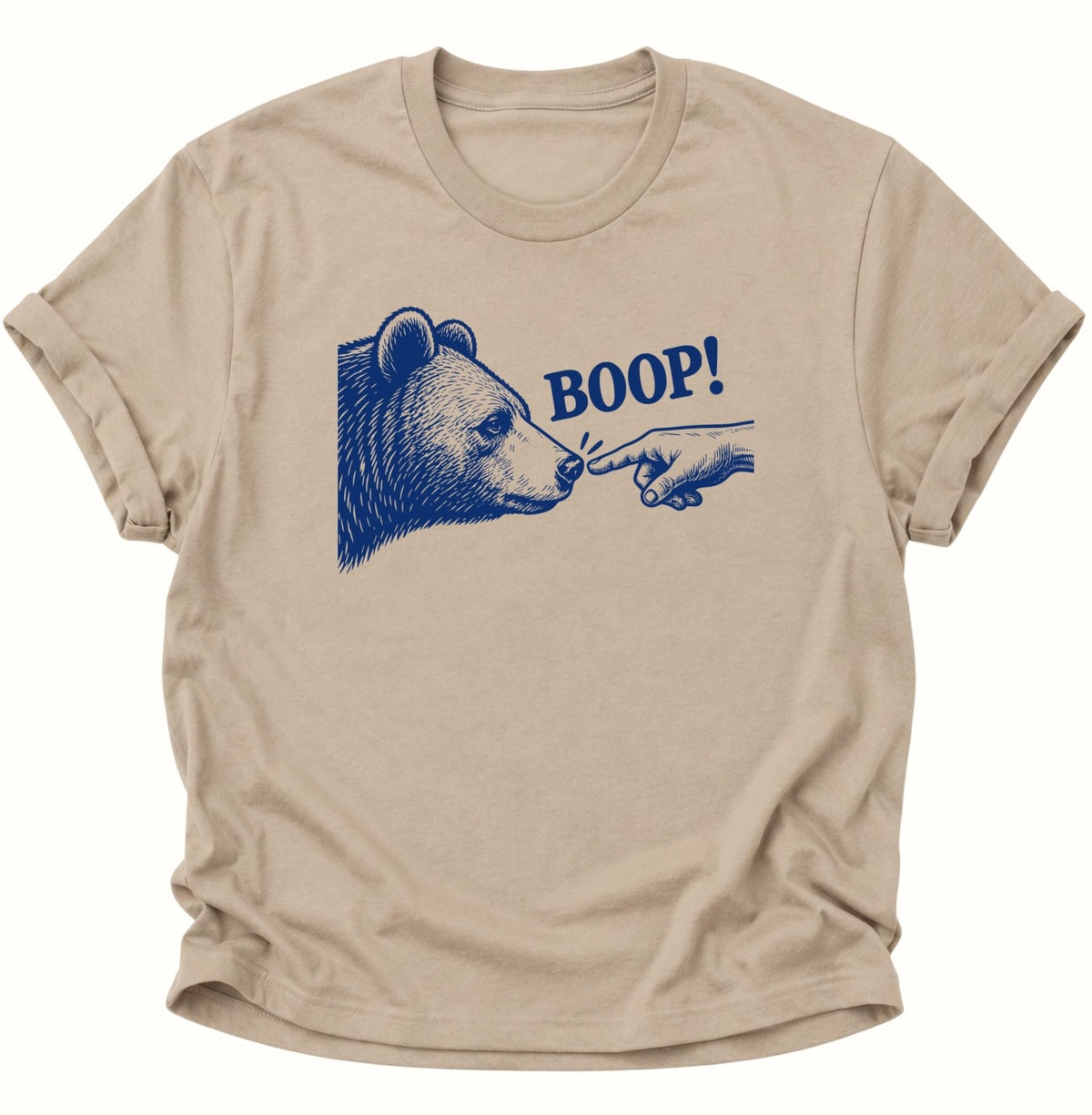 Boop! Bär Unisex T-Shirt Sand - PINE & RIVER