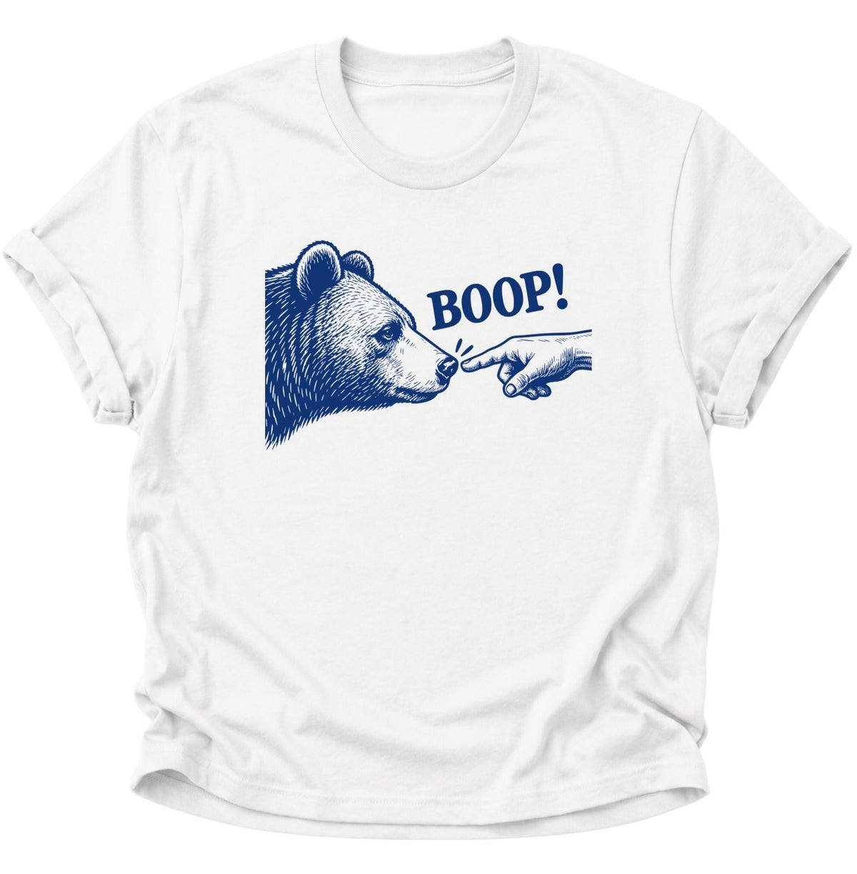 Boop! Bär Unisex T-Shirt Weiß - PINE & RIVER