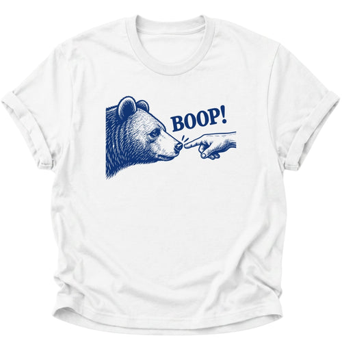 Boop! Bär Unisex T-Shirt Weiß - PINE & RIVER