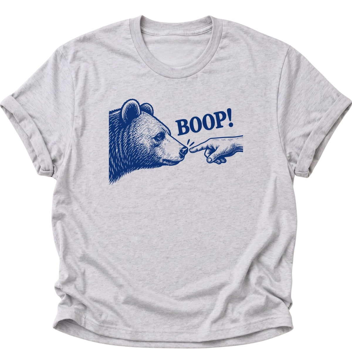 Boop! Bär Unisex T-Shirt Ash Grey - PINE & RIVER