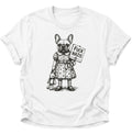 Bulldogge gegen Rechts Unisex T-Shirt Weiß - PINE & RIVER
