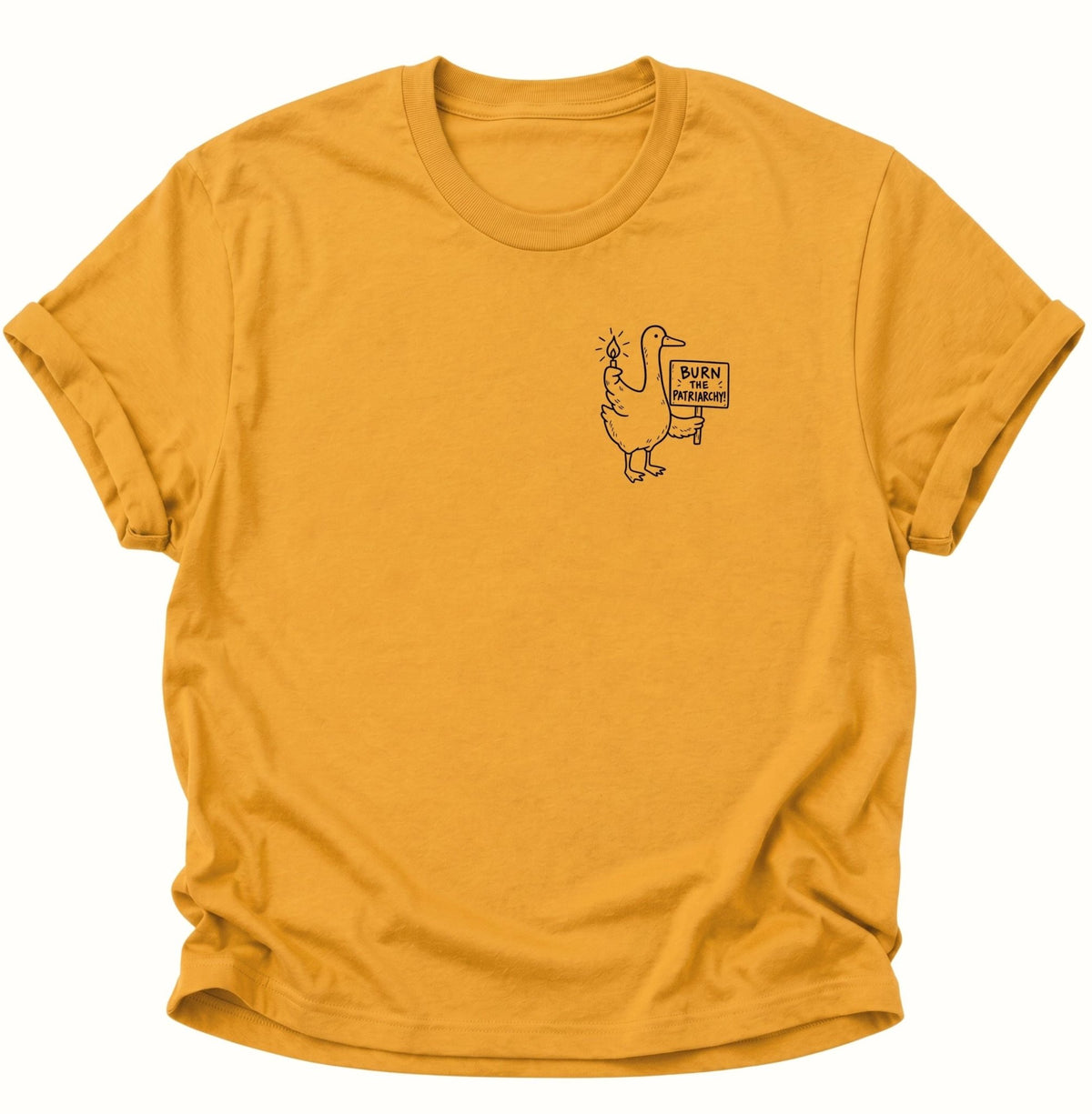 Burn the Patriarchy Ente Unisex T-Shirt Gelb - PINE & RIVER