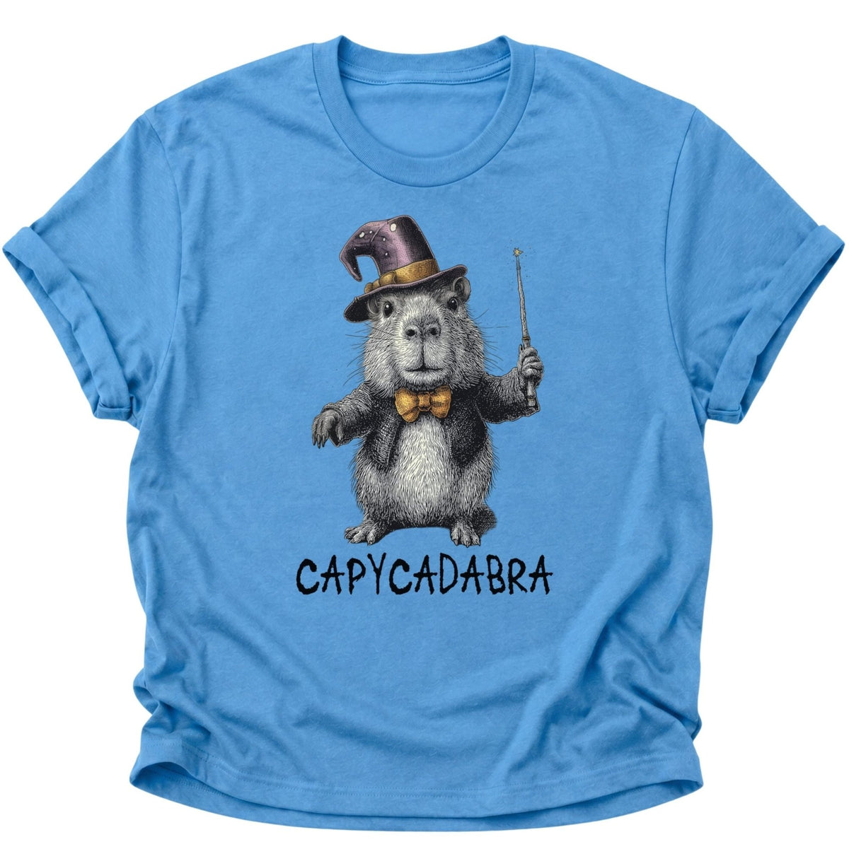 Capycadabra Zauberer-Capybara Unisex T-Shirt Carolina Blue - PINE & RIVER