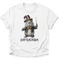 Capycadabra Zauberer-Capybara Unisex T-Shirt Weiß - PINE & RIVER