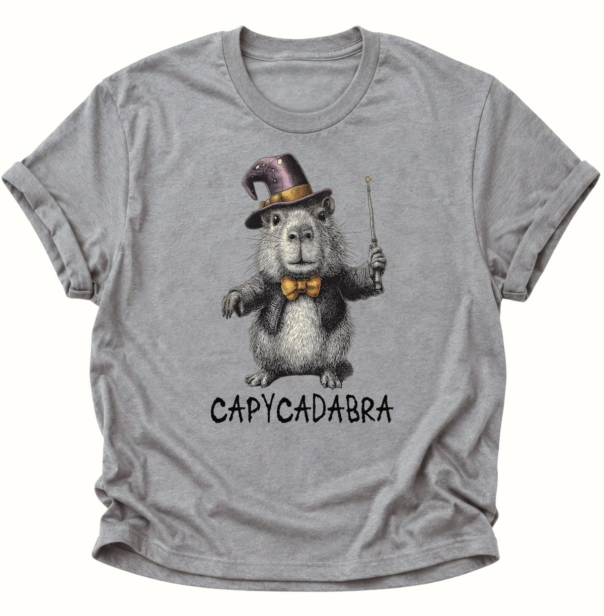 Capycadabra Zauberer-Capybara Unisex T-Shirt Sport Grey - PINE & RIVER