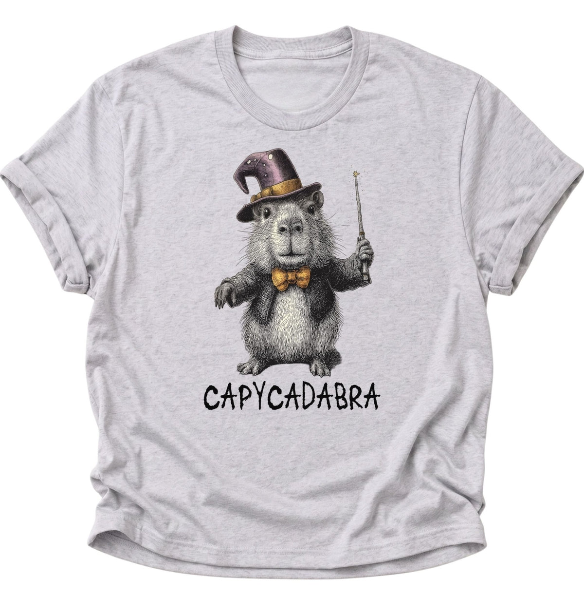 Capycadabra Zauberer-Capybara Unisex T-Shirt Ash Grey - PINE & RIVER