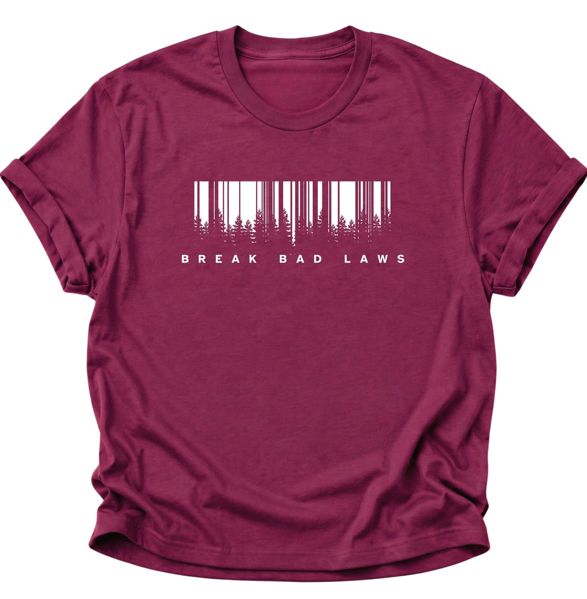 Break Bad Laws Barcode T-Shirt Cardinal Red - PINE & RIVER