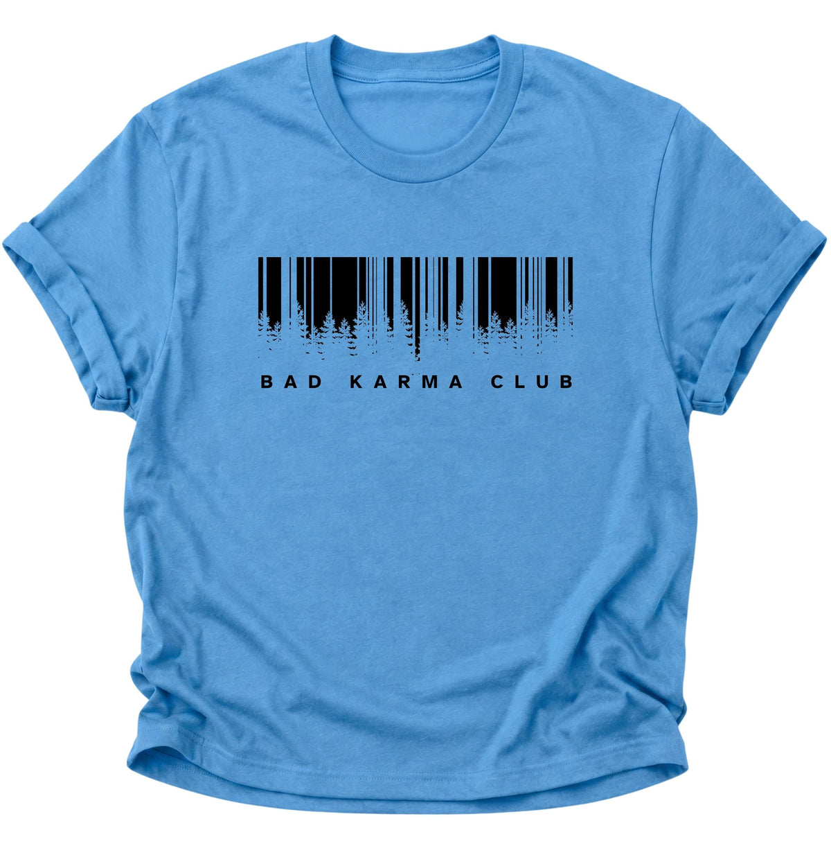 Bad Karma Club Unisex T-Shirt Carolina Blue - PINE & RIVER