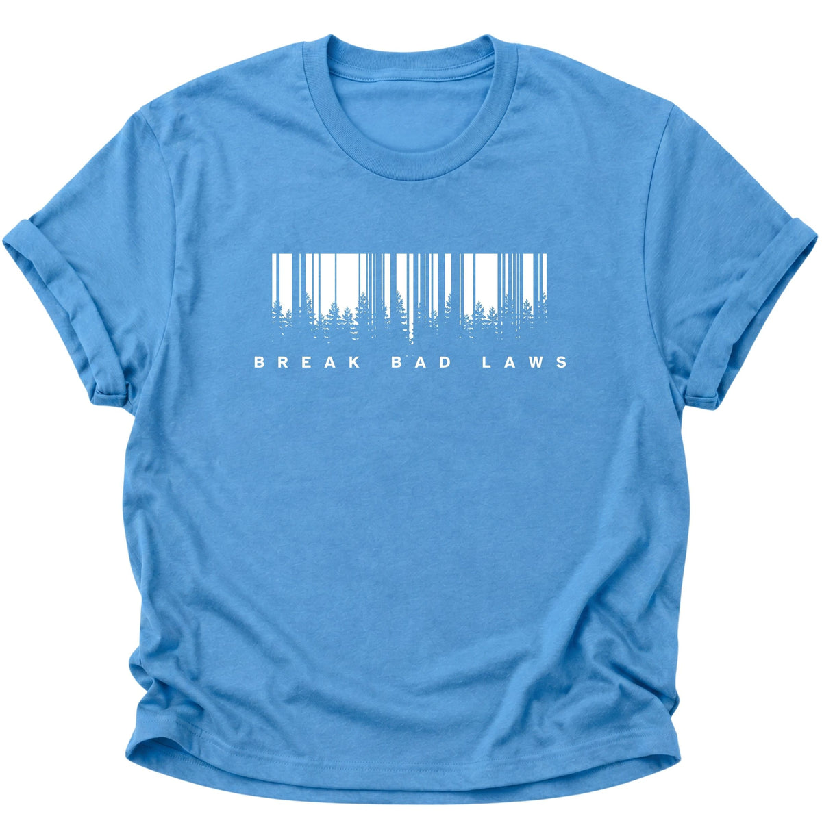 Break Bad Laws Barcode T-Shirt Carolina Blue - PINE & RIVER