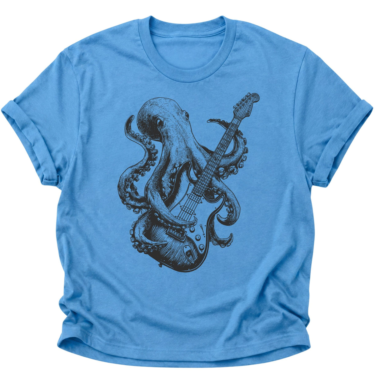 Kraken E-Gitarre Unisex T-Shirt Carolina Blue - PINE & RIVER