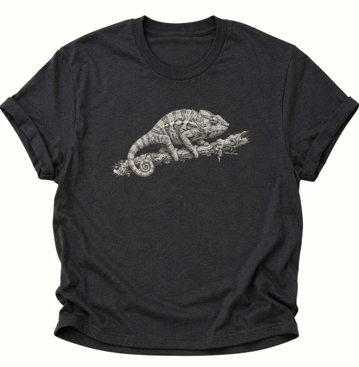 Chamäleon Unisex T-Shirt Schwarz - PINE & RIVER
