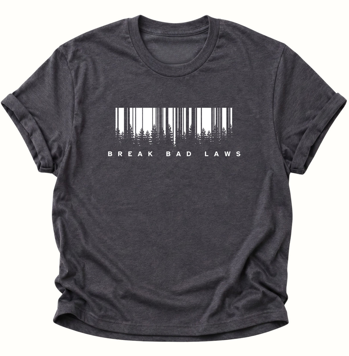 Break Bad Laws Barcode T-Shirt Dark Heather - PINE & RIVER