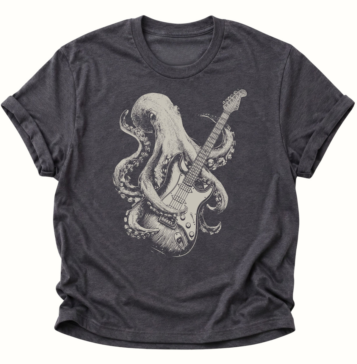 Kraken E-Gitarre Unisex T-Shirt Dark Heather - PINE & RIVER