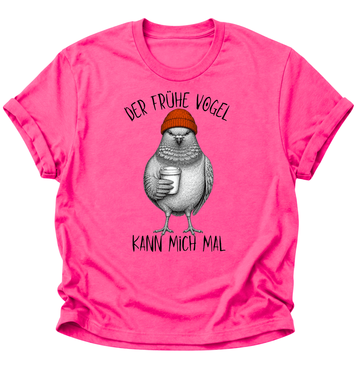 Der Frühe Vogel Kann Mich Mal Langschläfer Unisex T-Shirt Heliconia - PINE & RIVER