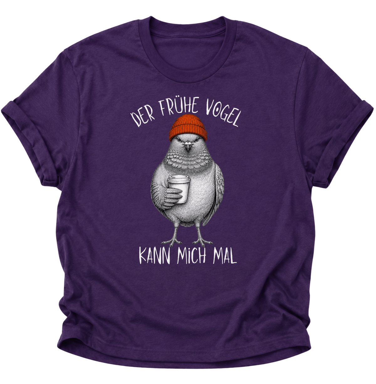 Der Frühe Vogel Kann Mich Mal Langschläfer Unisex T-Shirt Purple - PINE & RIVER