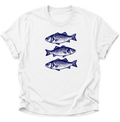 Drei Fische Vintage Unisex T-Shirt Weiß - PINE & RIVER