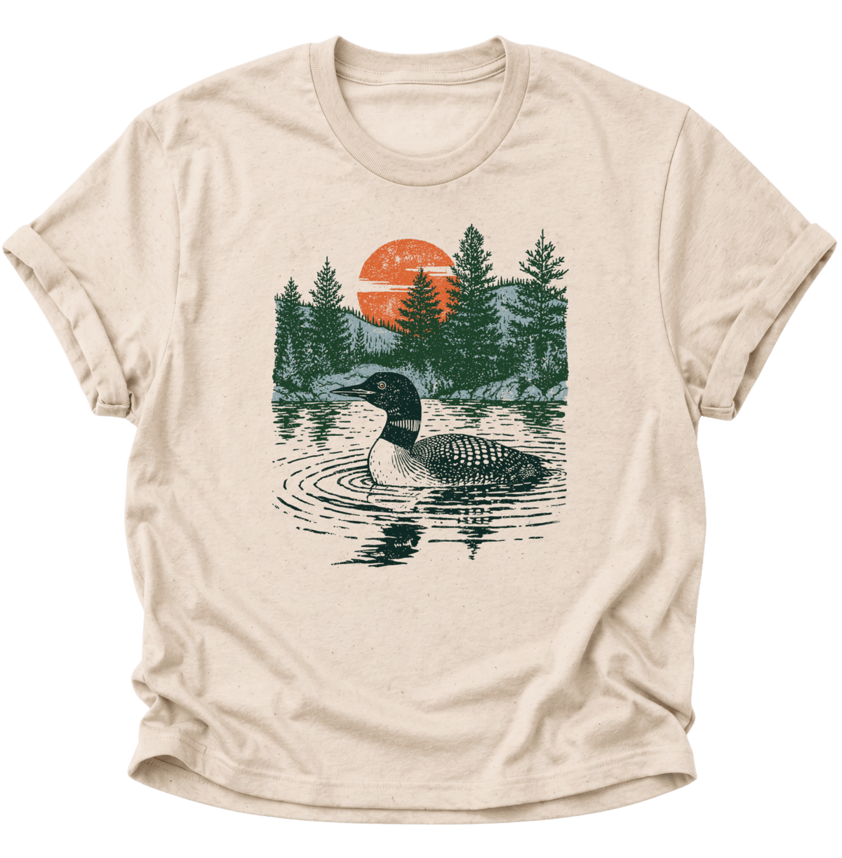 Eistaucher am See Unisex T-Shirt Nature - PINE & RIVER