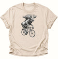 Elch auf dem Fahrrad Unisex T-Shirt Nature - PINE & RIVER