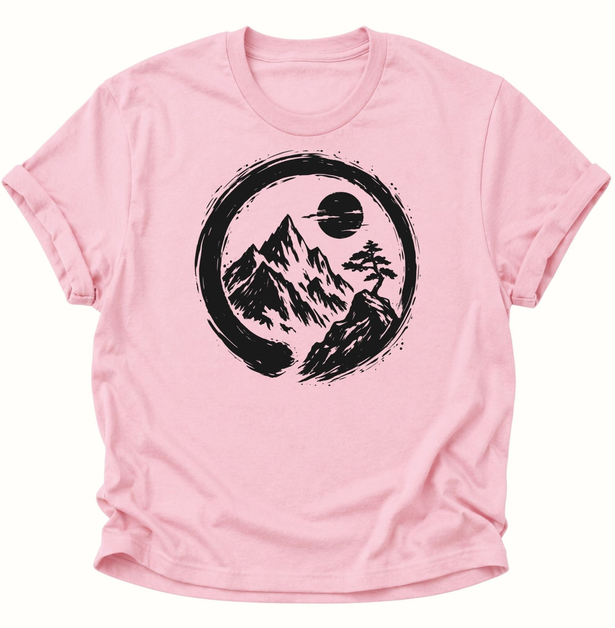 Enso Berge Unisex T-Shirt Light Pink - PINE & RIVER
