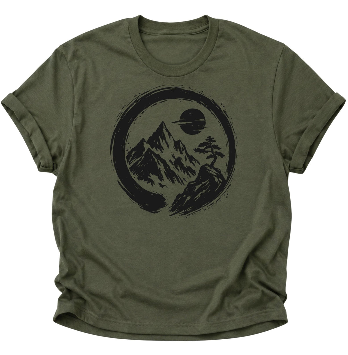 Enso Berge Unisex T-Shirt Military Green - PINE & RIVER