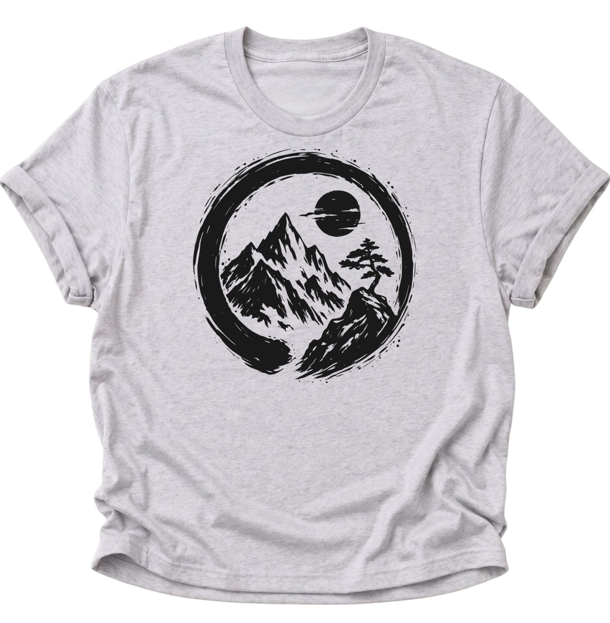 Enso Berge Unisex T-Shirt Ash Grey - PINE & RIVER