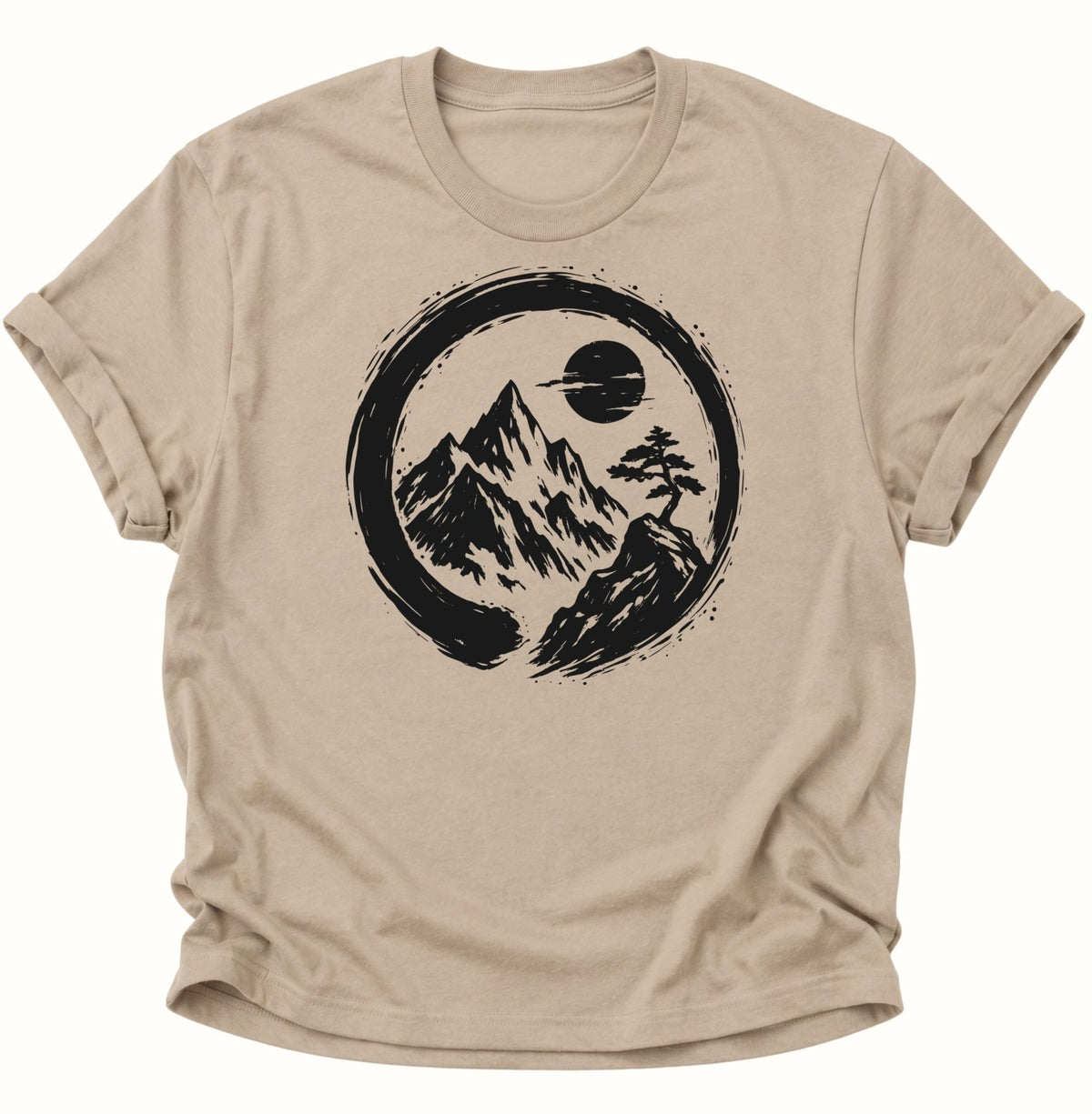 Enso Berge Unisex T-Shirt Sand - PINE & RIVER