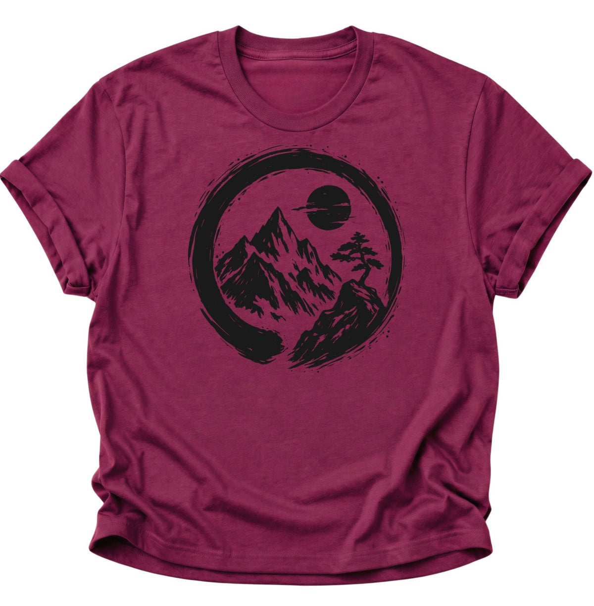 Enso Berge Unisex T-Shirt Cardinal Red - PINE & RIVER