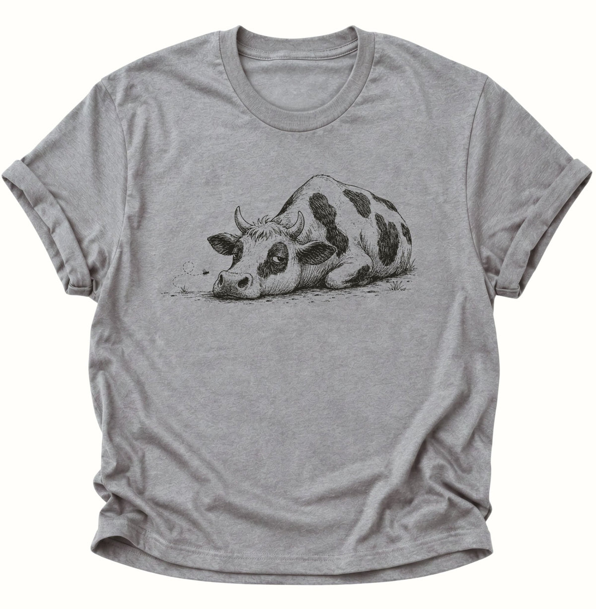 Erschöpfte Kuh Unisex T-Shirt Sport Grey - PINE & RIVER