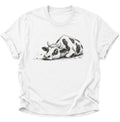 Erschöpfte Kuh Unisex T-Shirt Weiß - PINE & RIVER
