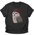 Eule mit Cap Unisex T-Shirt Schwarz - PINE & RIVER