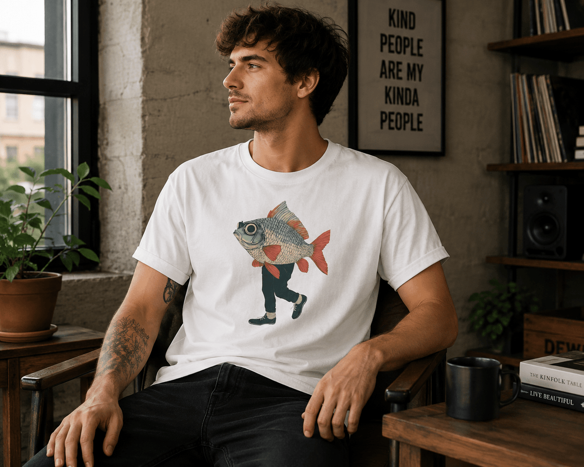 Fischmann Surreal Unisex T-Shirt Light Pink - PINE & RIVER