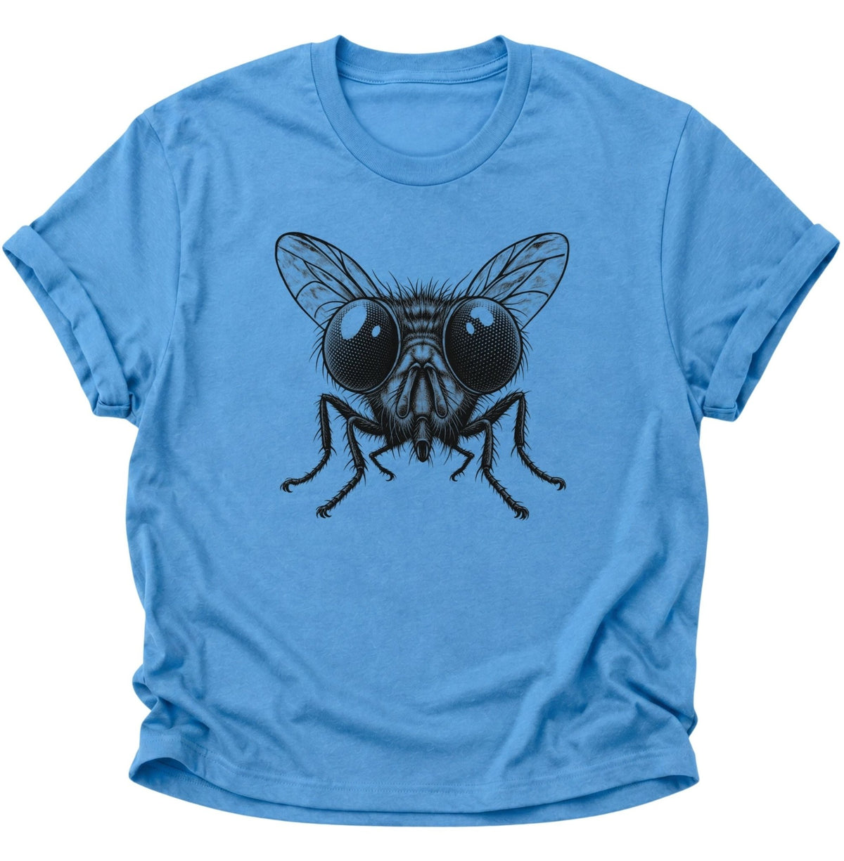 Fliege Makroporträt Unisex T-Shirt Carolina Blue - PINE & RIVER