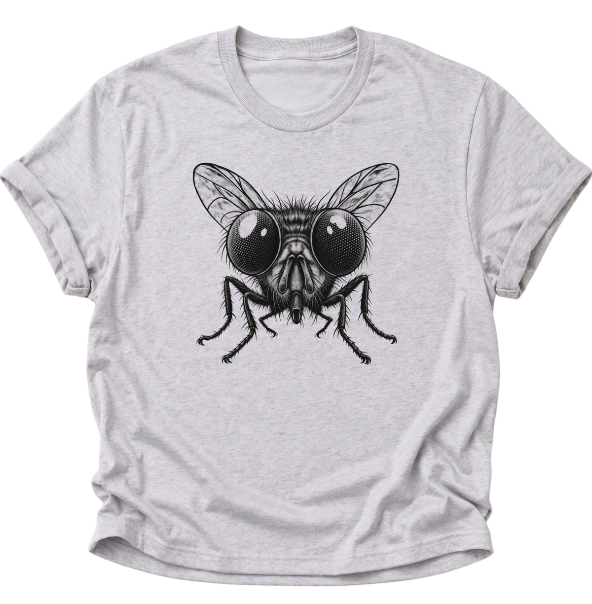 Fliege Makroporträt Unisex T-Shirt Ash Grey - PINE & RIVER