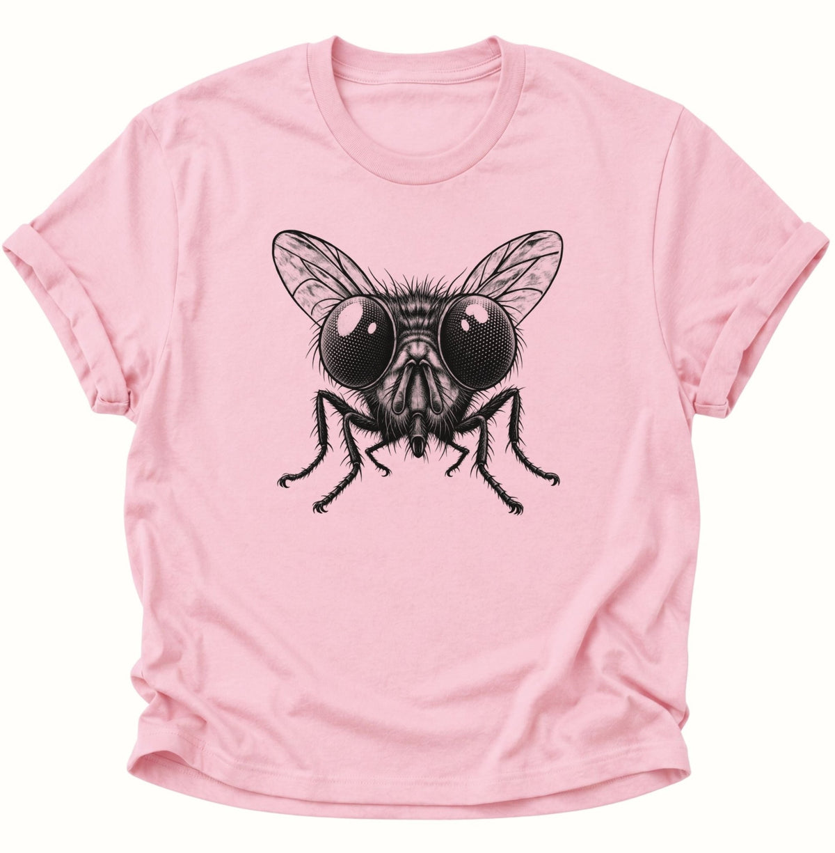 Fliege Makroporträt Unisex T-Shirt Light Pink - PINE & RIVER