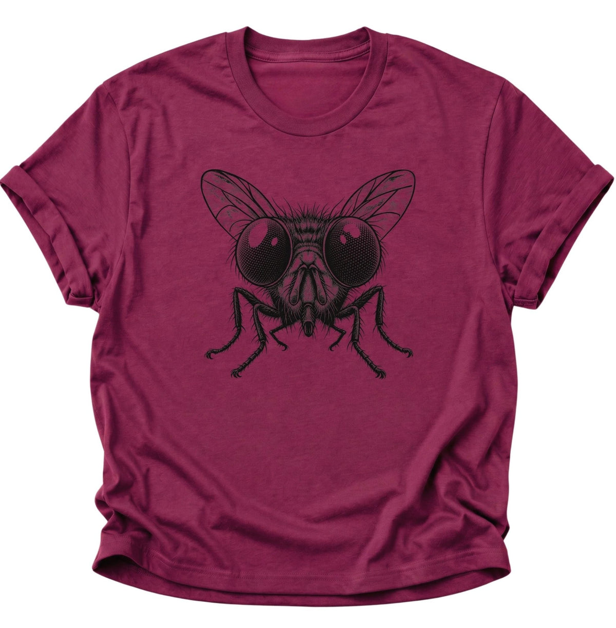 Fliege Makroporträt Unisex T-Shirt Cardinal Red - PINE & RIVER
