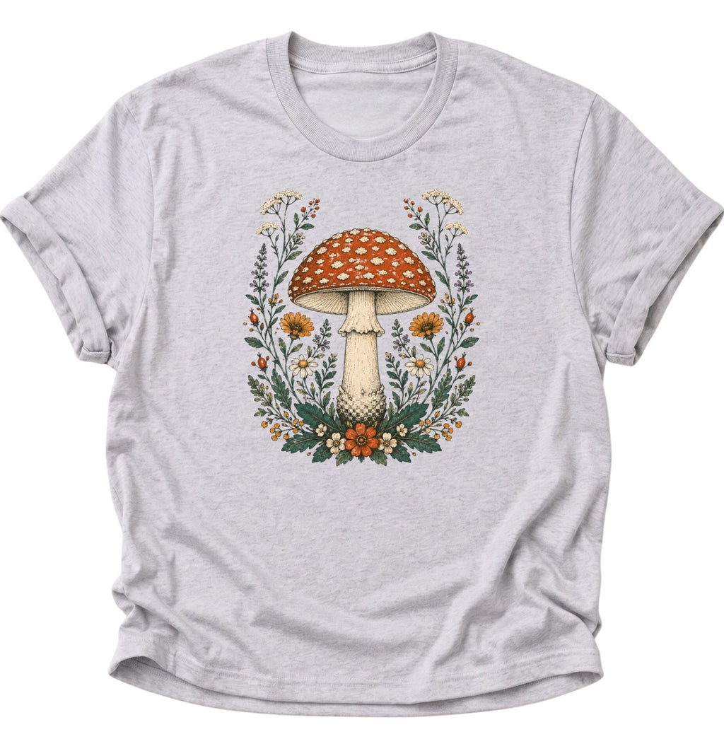 Fliegenpilz Wildblumen Unisex T-Shirt Weiß - PINE & RIVER