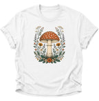 Fliegenpilz Wildblumen Unisex T-Shirt Weiß - PINE & RIVER