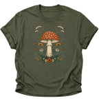 Fliegenpilz Wildblumen Unisex T-Shirt Weiß - PINE & RIVER