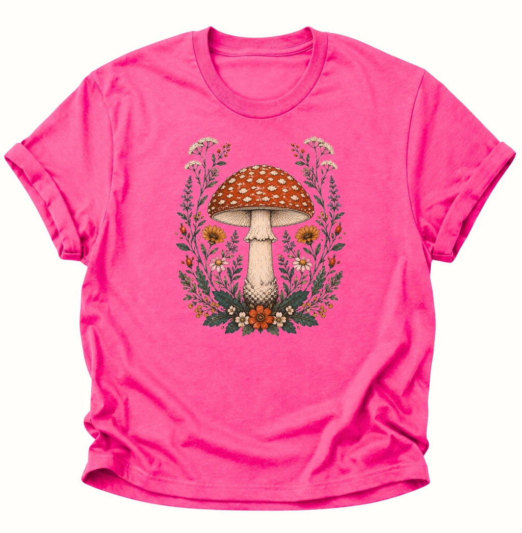 Fliegenpilz Wildblumen Unisex T-Shirt Weiß - PINE & RIVER